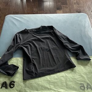 Black Long Sleeve Kids Tee